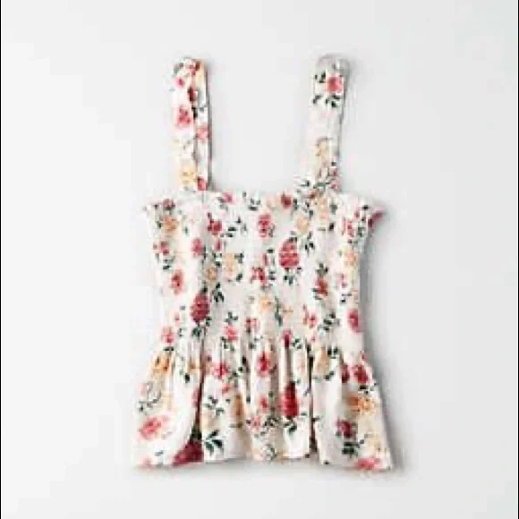 AE smocked tank top floral - Picture 1 of 5